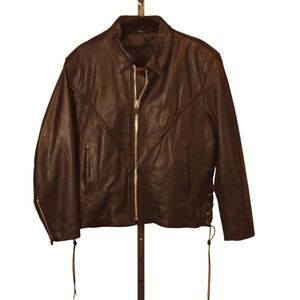 Interstate Leather Women's Large Black Motorcycle Jacket